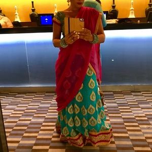 Multicolored Indian Saree